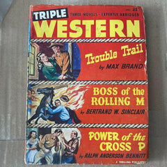 Triple Western December 1950 pulp magazine Max Brand Cowboy