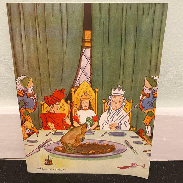 Through the Looking Glass Alice Red White Queen 1962 print