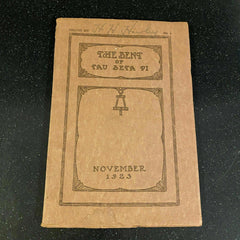 Tau Beta Pi Engineering Honor Society The Bent Journal November 1923