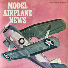 Model Airplane News April 1966 Vintage Magazine P-38 Ukie Stunter 1/2A Navy