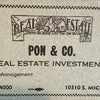 Pon & Co Ink Blotters Vintage Chicago Illinois Real Estate Investment Company